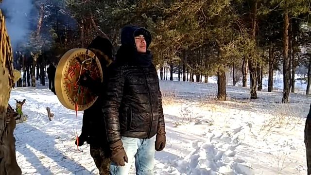 Шаманский бубен. Камлание на День Велеса