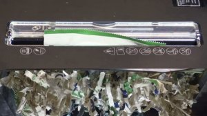 Shredding packaging in a paper shredder 2