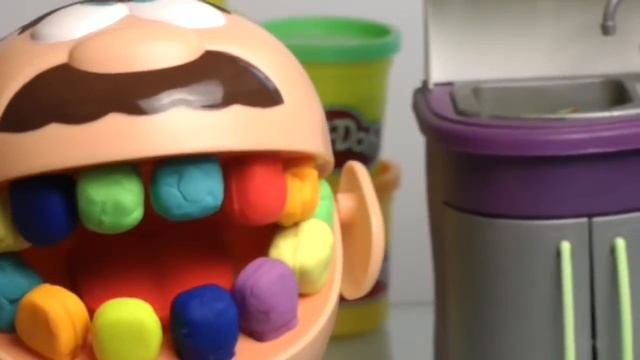 Пластилин Плей До Мультик с игрушками Мистер Зубастик Подавился зубом доктор спасает. Play смотреть онлайн