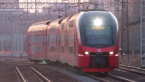 Электропоезд ЭШ2-002 Аэроэкспресс станция Москва-Сортировочная Киевская 20.02.2020