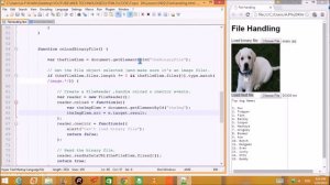 HTML5-TEXT AND BINARY FILE HANDLING with Example