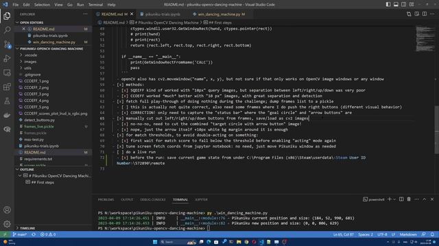 Setup and behind the scenes: OpenCV+Python beat Pikuniku Dancing Machine challenge смотреть онлайн