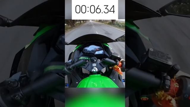 Ninja 300 2023 0-100 KM/H Test! #dehradun #kawasaki #ninja #ninja300bs6 #0to100acceleration #2023