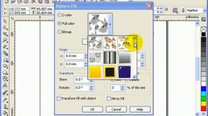 Using Create pattern in CorelDraw