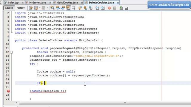 J2EE Servlet Tutorials For Beginners 13 How to delete cookies in jsp servlets смотреть онлайн