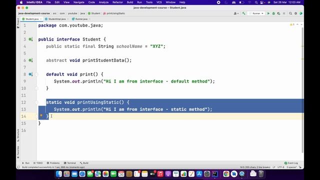 Default and Static Methods in Java 8 Interface || Java 8 Interview Questions смотреть онлайн