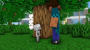 LOVE EPISODE : HEROBRINE HELP VILLAGER - SAD MINECRAFT ANIMATION