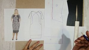 ВЫКРОЙКА.Платье комбинированное. Для милый пышек.Уроки Моделирования