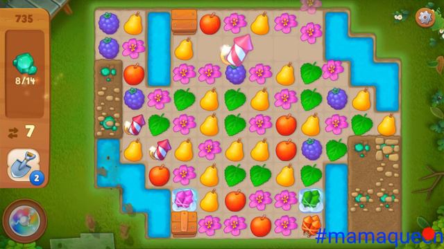 Gardenscapes 735 убрать плющ-вредитель