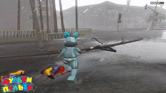 ЗОМБИ напали на АНИМАТРОНИКА ! БОННИ спасает ЧИКУ И ДЕТЕЙ ФНАФ 5 ночей ФРЕДДИ смотреть онлайн