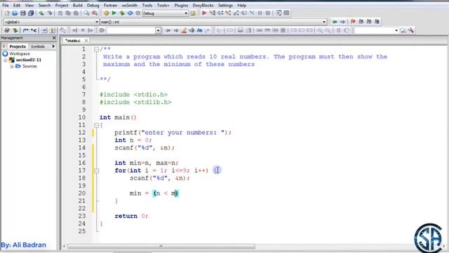 C - Programming | How To Find Max And Min Of 10 Numbers, Taking From User In C Language ????