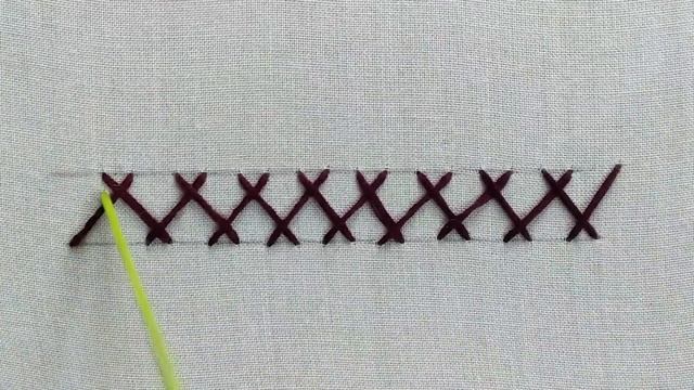 How to do embroidery border stitch? Simple Border design hand embroidery #knottytutorial #handwork