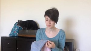 Пилотное. Двухслойная шапка с макушкой клиньями на однофонтурной вязальной машине.