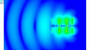 Электромагнитное поле антенны 5+8 ел. DK7ZB на частоте 145 МГц