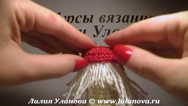 Шапка Деда Мороза - Santa Claus hat - вязание крючком