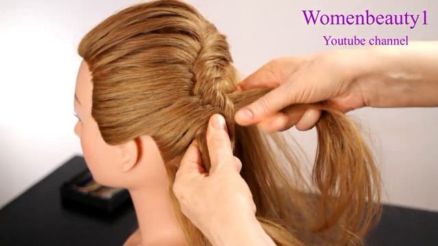 Fishtail braid. Hairstyles for long hair. Updo hairstyles смотреть онлайн