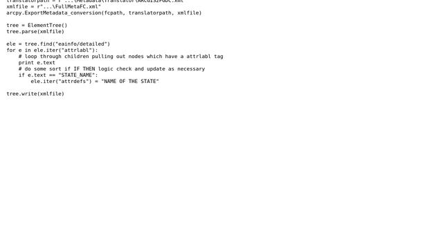 GIS: Updating multiple attribute fields in metadata XML with ArcPy? смотреть онлайн