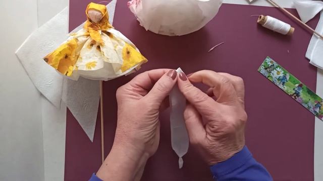 КУКЛА МОТАНКА ИЗ БУМАГИ /МАСТЕР-КЛАСС/Рaper napkin doll / смотреть онлайн