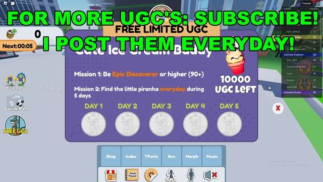 How To Get Cute Ice Cream Foodkin in Find the Foodkins (FREE LIMITED UGC ITEMS) смотреть онлайн