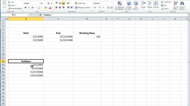 Calculate Working Days Between Two Dates in Excel 2010 смотреть онлайн