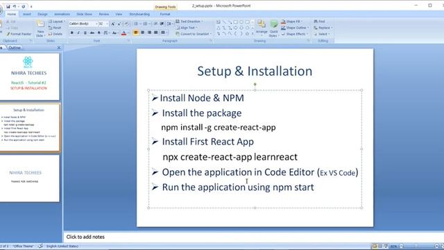 Create first React JS Application  | Environmental setup | React JS Full Tutorial