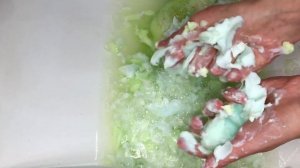 ТАЗ РАЗМОКШЕГО ЗЕЛЕНОГО МЫЛА| ASMR | MUSHY SOAP