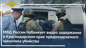 МВД России публикует видео задержания в Краснодарском крае предполагаемого заказчика убийства