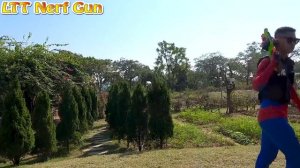 LTT Nerf Guns: Spider Man X Warriors Nerf Gun Fight Mask Criminal Group Destroy The Tyrant Dinosaur