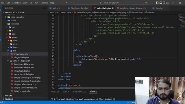 (43)part-2 Improve Blog page | Laravel Blog System