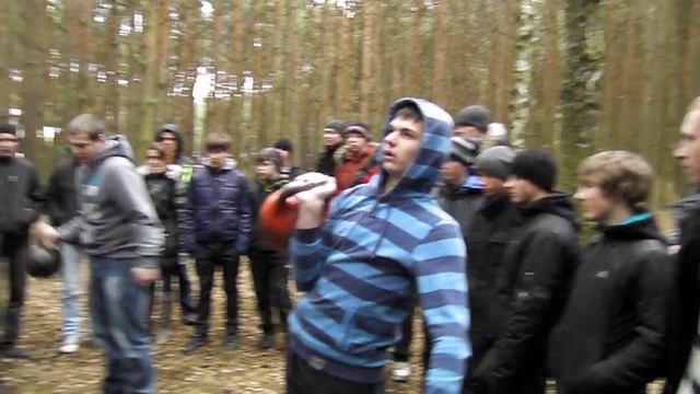 Толчок 16 кг гири - 177 раз. В Бресте. смотреть онлайн