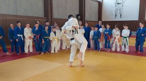 Дзюдо Контр приём от броска через бедро.
