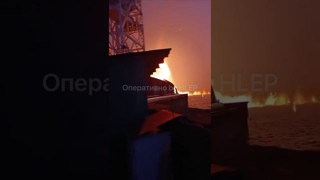 Появилось видео момента попадания ракеты в ДнепроГЭС