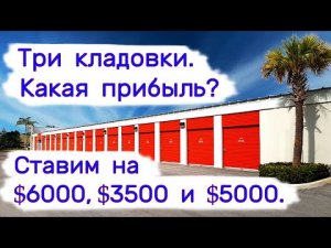 Три кладовки. Какая прибыль_ Ставим на $6000, $3500 и $5000.