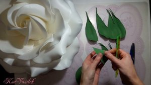 DIY / МК "Прикроватный светильник-ночник Роза из изолона" на светильник c FixPrice / Large Rose lam