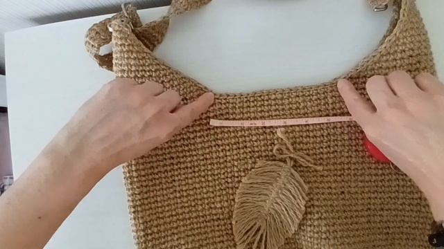 Сумка из джута крючком.