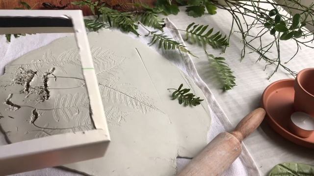 Imprints of Plants. Tutorial. Отпечатки растений. Папоротник.Гипс. Мастер-класс.