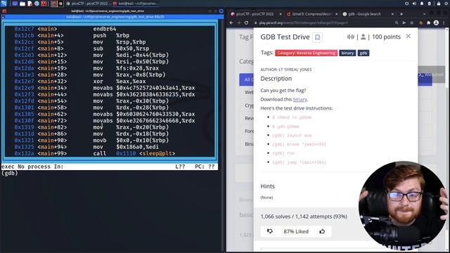 Intro to Debugging w/ GDB (PicoCTF 2022 #11 'gdb-test-drive') смотреть онлайн