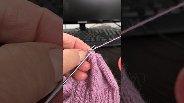 Как закрыть петли мыска иглой «петля в петлю» смотреть онлайн