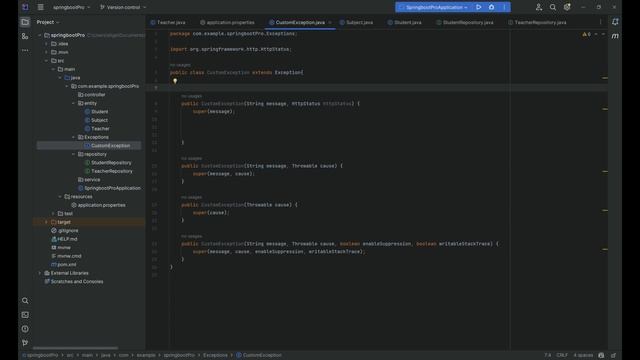 Spring Boot 3 ep6 -  Custom Exception (java) - beginner