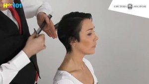 Женская короткая стрижка, филировка бритвой HairSet #101