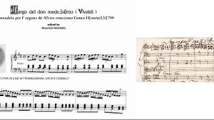 A. Vivaldi: "Largo... accomodato per l'Organo da Alvise Veneziano l'anno Domini 1799" (from RV 311)