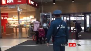 Пожарная тревога в МТРЦ Солнечный Нового Уренгоя