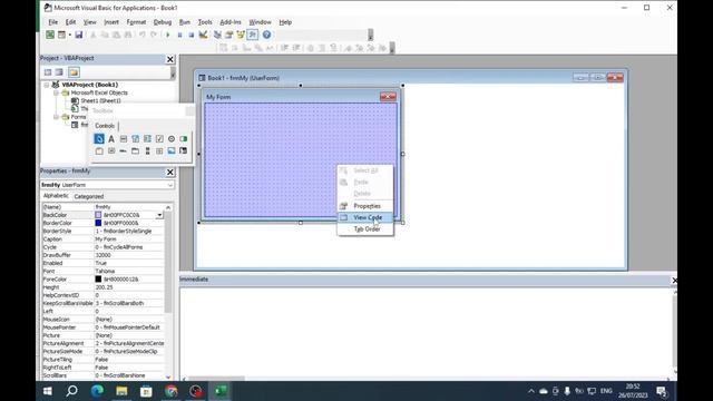 VBA Macro Excel - Userform Properties & Event