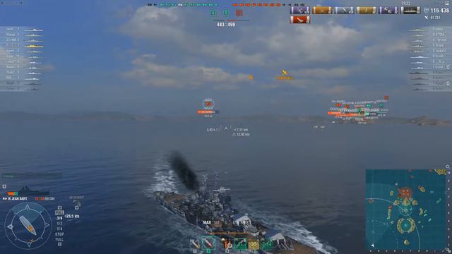 Wows "Jean Bart" #24 - "Жан Барт" World of Warships - Знакомство с "Одейшес"! смотреть онлайн