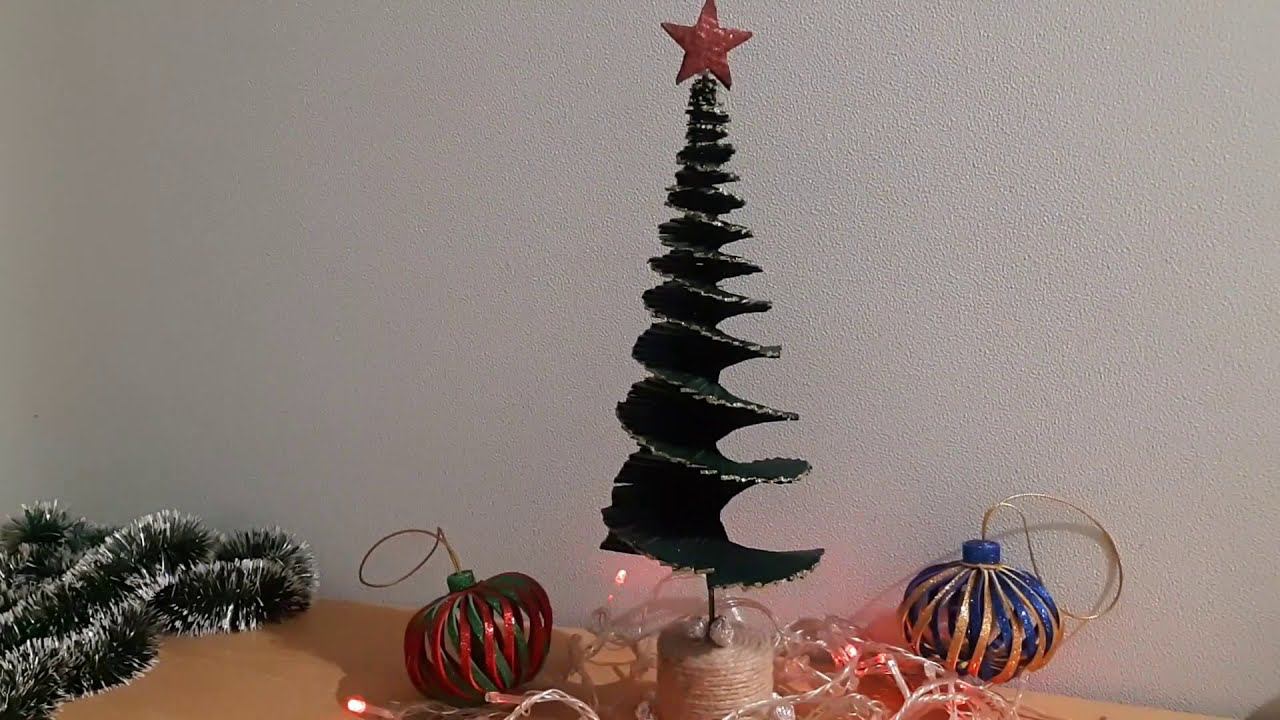 Оригинальная ёлочка из картона. Christmas dekor. DIY смотреть онлайн