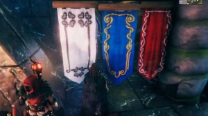 Вальхейм. Отделанный и обновленный тронный зал. И тень поверженных врагов по стенам мечутся, у трон