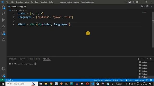 Python Program #69 - Convert Two Lists Into a Dictionary in Python
