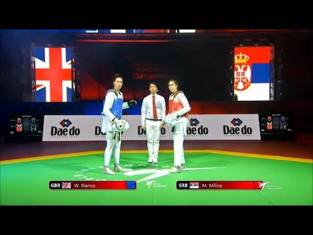 Moscow 2019 World taekwondo GP Final. SF W+67 WALKDEN-MANDIC