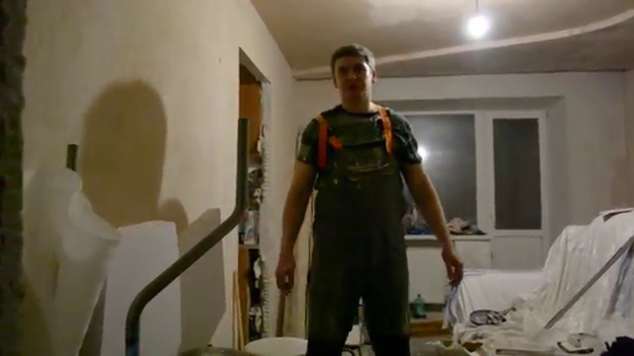 Шпатлевка потолка. (Финиш). смотреть онлайн