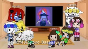 Реакция персонажей Андертейл на "Storyshift AII Bosses Themes"